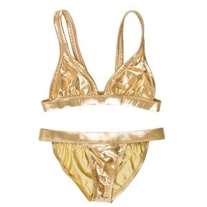 Norma Kamali Metallic Bikini W/ Tags